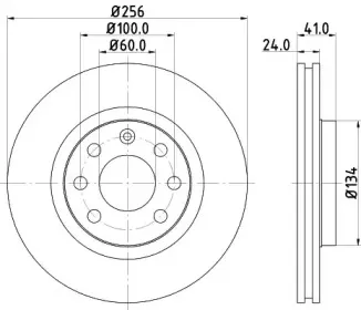 8DD 355 101-501 HELLA Тормозной диск