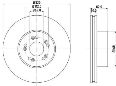 8DD 355 102-691 HELLA Тормозной диск