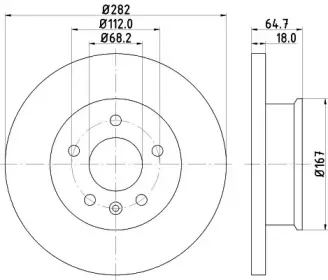 8DD 355 102-891 HELLA Тормозной диск