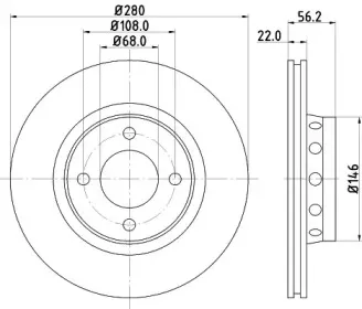 8DD 355 103-091 HELLA Тормозной диск
