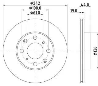 8DD 355 103-101 HELLA Тормозной диск