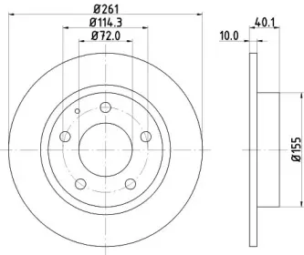 8DD 355 103-231 HELLA Тормозной диск