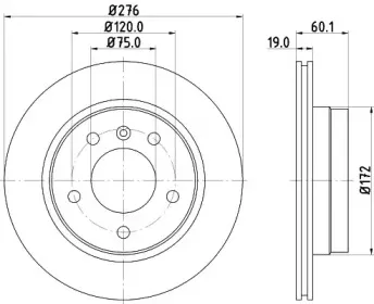 8DD 355 104-281 HELLA Тормозной диск