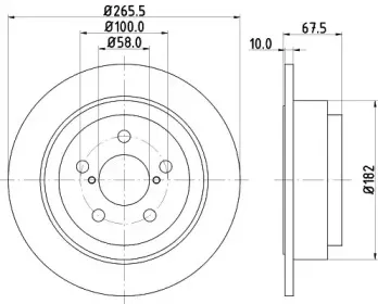 8DD 355 105-331 HELLA Тормозной диск