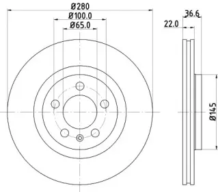 8DD 355 105-381 HELLA Тормозной диск