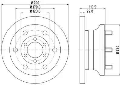 8DD 355 106-361 HELLA Тормозной диск