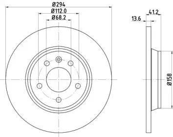 8DD 355 106-661 HELLA Тормозной диск