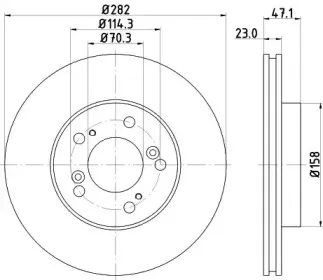 8DD 355 107-131 HELLA Тормозной диск