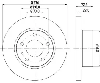 8DD 355 107-401 HELLA Тормозной диск