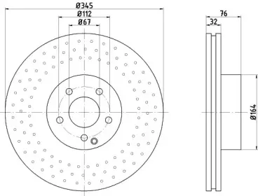 8DD 355 107-941 HELLA Тормозной диск