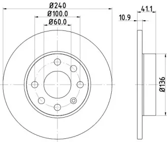 8DD 355 108-311 HELLA Тормозной диск
