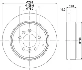8DD 355 108-431 HELLA Тормозной диск