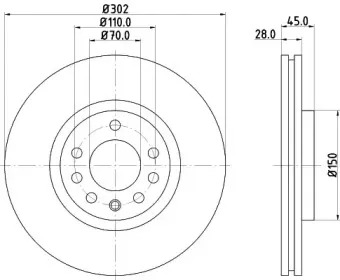 8DD 355 109-171 HELLA Тормозной диск