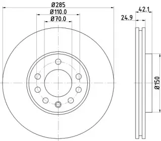 8DD 355 109-241 HELLA Тормозной диск