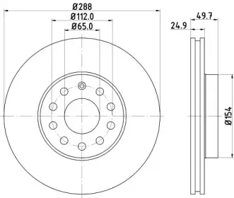 8DD 355 109-581 HELLA Тормозной диск