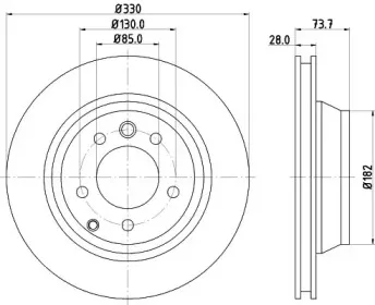 8DD 355 129-761 HELLA Тормозной диск