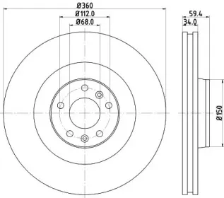 8DD 355 109-851 HELLA Тормозной диск