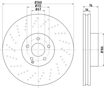 8DD 355 110-181 HELLA Тормозной диск