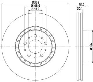 8DD 355 128-201 HELLA Тормозной диск