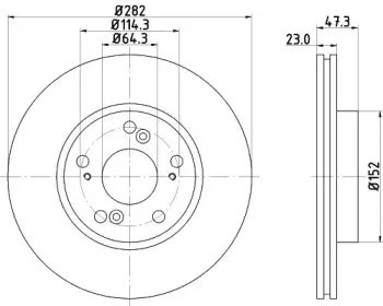 8DD 355 110-631 HELLA Тормозной диск