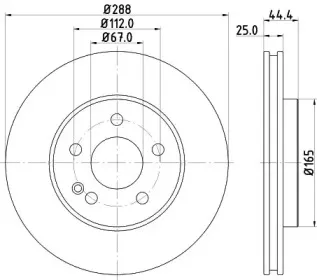 8DD 355 111-081 HELLA Тормозной диск