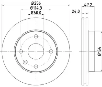 8DD 355 111-351 HELLA Тормозной диск