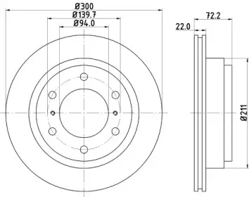 8DD 355 118-651 HELLA Тормозной диск