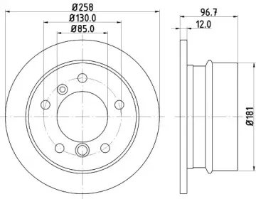 8DD 355 111-881 HELLA Тормозной диск