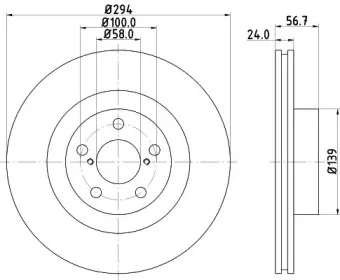 8DD 355 112-051 HELLA Тормозной диск