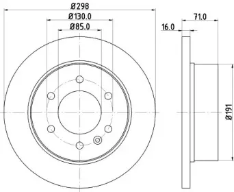 8DD 355 117-641 HELLA Тормозной диск