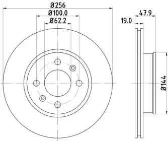 8DD 355 112-471 HELLA Тормозной диск