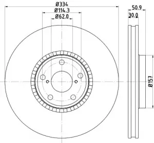 8DD 355 112-861 HELLA Тормозной диск