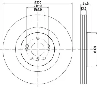8DD 355 113-191 HELLA Тормозной диск