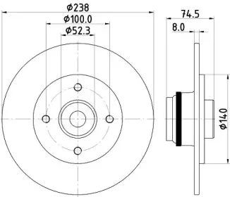 8DD 355 113-431 HELLA Тормозной диск