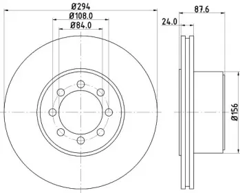 8DD 355 117-481 HELLA Тормозной диск