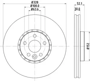 8DD 355 116-181 HELLA Тормозной диск