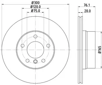 8DD 355 120-901 HELLA Тормозной диск