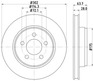 8DD 355 119-241 HELLA Тормозной диск