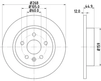 8DD 355 116-581 HELLA Тормозной диск