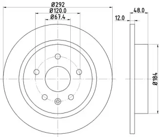 8DD 355 116-831 HELLA Тормозной диск