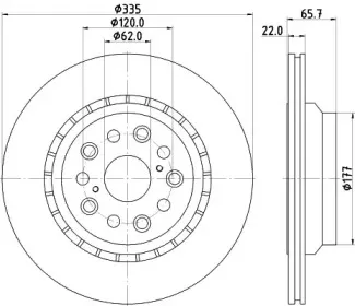 8DD 355 116-931 HELLA Тормозной диск