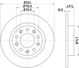 8DD 355 117-241 HELLA Тормозной диск