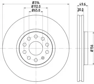8DD 355 117-791 HELLA Тормозной диск