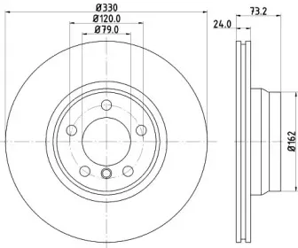 8DD 355 119-561 HELLA Тормозной диск