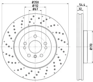 8DD 355 122-541 HELLA Тормозной диск