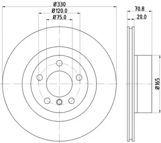 8DD 355 129-811 HELLA Тормозной диск