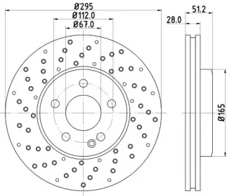 8DD 355 129-681 HELLA Тормозной диск