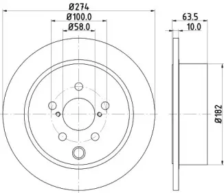 8DD 355 120-341 HELLA Тормозной диск