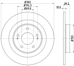 8DD 355 120-431 HELLA Тормозной диск