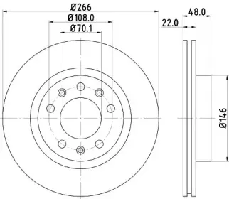 8DD 355 120-541 HELLA Тормозной диск